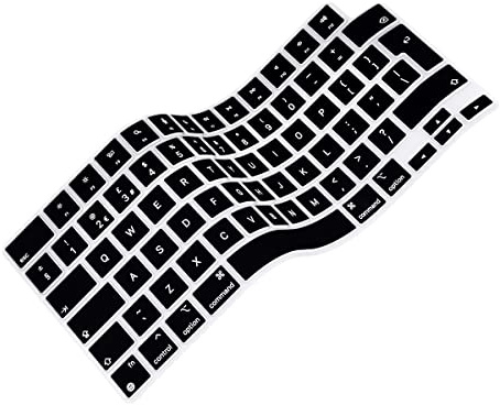 Silicone Keyboard Cover Skin for Macbook Neo 13'' & MacBook Air 13.6/15.3 with M5 Chip 2026 & MacBook Pro M5/M4/M3/M2 Pro/Max 14/ Pro 16 2026-2021 Soft Laptop Protective Accessories EU/UK Layout