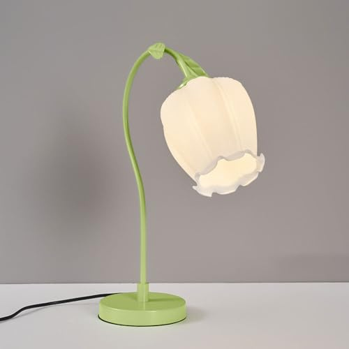 Soffione doccia Lampada da tavolo in vetro Fiore Comodino Lampada da scrivania Lampada da comodino moderna floreale Luci da lettura Lampade da tavolo Illuminazione da lavoro per camera da letto Camera