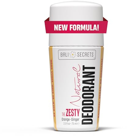 Bali Secrets The New Formula Natural Deodorant for Women & Men. Nonsense Free. Clean Formula for Sensitive Skin. Strong & Reliable Odor Protection. No Synthetic Aluminum. Organic & Vegan [THE ZESTY]