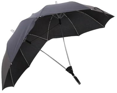 KIXZSAZ Winddichter Anti UV Paarschirm für jedes Wetter, Schwarz