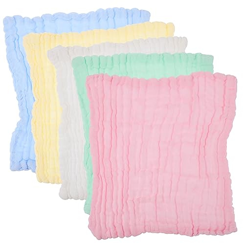 PACKOVE 10piezas Toalla Cuadrada Algodón Paños Faciales Absorbentes de Agua Baño Limpieza