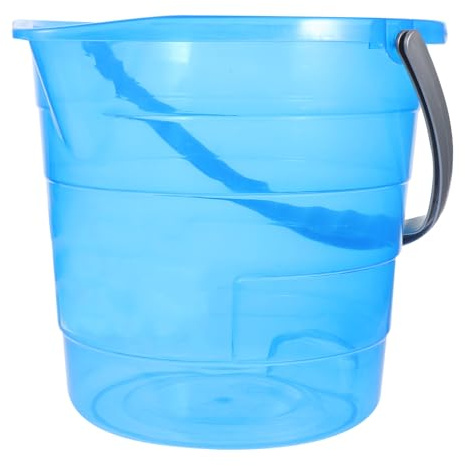 KOCKSHION Cubo De Agua De Plástico con Asa Transparente 12l Cubo Portátil para Lavado y Almacenamiento Uso Doméstico y Viaje Práctico