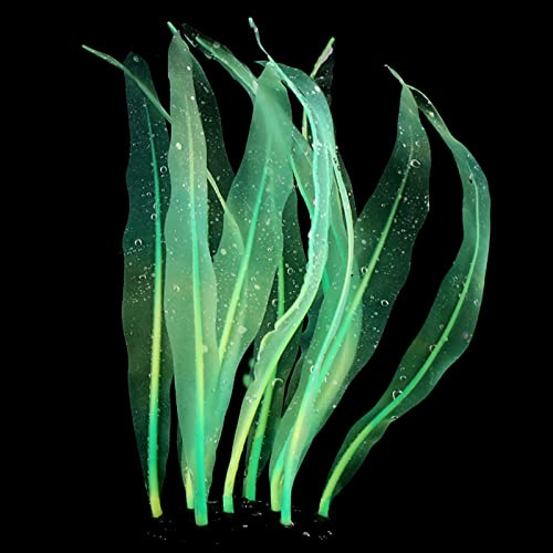 Aquarium-Tang-Dekoration, Silikon, Algen, Aquarien, Ornamente, realistisch, bunt, 17,8 cm hoch, leicht zu reinigen, Silikon, Seetang, Aquarium-Pflanze, Kelp-Dekor, realistische Aquarium-Dekoration
