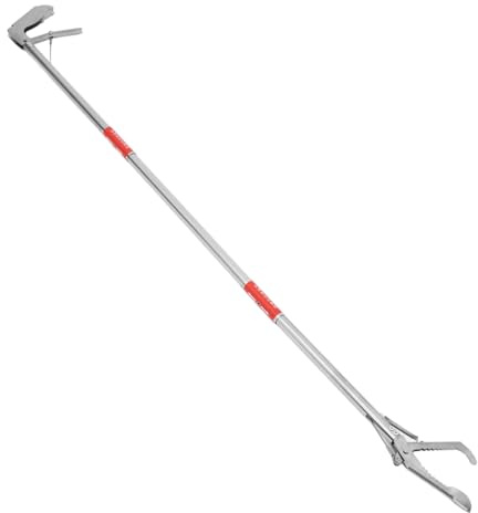 TOYANDONA Pinzas Metálicas para Serpientes y Anguilas Diseño Plegable, Alcance De 127 Cm y Función Antideslizante para Captura Segura De Reptiles