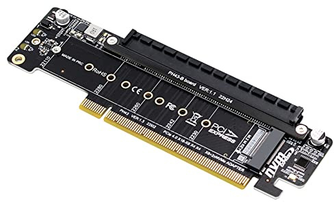 Harewtwy Scheda Riser di Espansione PCIE4.0 PCIE X16 TO M.2 Scheda Adattatore SSD NVME PCIE X16 Un X8+X4+X4 Quad VROC .2 Porta NVMe
