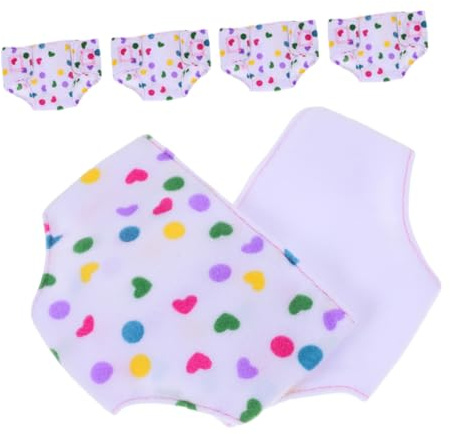 LALADEFIEE 6 Piezas Pañales Ajustables para Muñecas de Ropa Reutilizable para Simulación Accesorios para Cuidado de Muñecas Niña