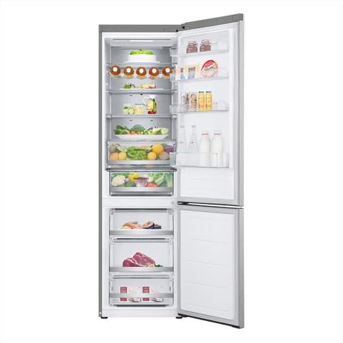 LG GBBW726CMB Frigorifero Combinato, Larghezza 70 cm Fit & Max, Classe C, Raffreddamento Ottimizzato con AI Saving, Total No Frost, Door e Linear Cooling, 465 L, Smart Inverter, Wi-Fi, Metal Sorbet