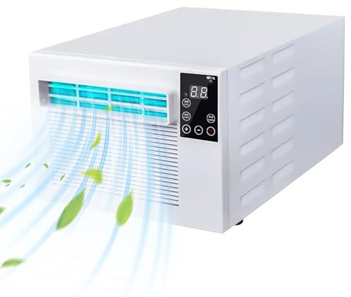 Portable Air Conditioner Mini Split Cooler, 280W with Intelligent Reservation Timing, Saddle Window Unit for Bedroom and Rental Housing, Full Window View