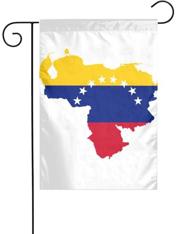Bandera de Venezuela de 12 x 18 pulgadas, vertical de doble cara, bandera decorativa para interiores y exteriores, banderas de jardín