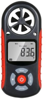 Digital Anemometer, 8 In 1 Digital Anemometer Handheld Wind Speed Meter For Measuring, Temperature And Chill With Backlight LCD
