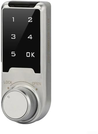 Elektroniskt kombinationslås av zinklegering med tangentbord och larm för skåpdörrar i gymmet bastu och kontor, svart L 20 mm (20 mm)