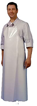 fuduu.de LEDOLIN® PUre Schlachtschürze & Gastroschürze - Weiß Größe 115 cm