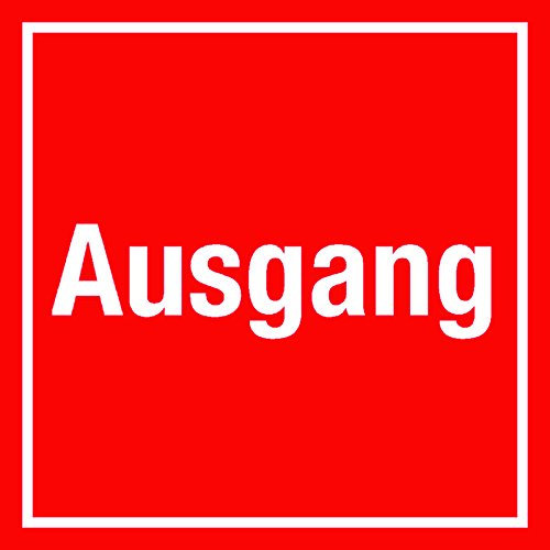 Türkennzeichnung - Ausgang - Kunststoff Selbstklebend - 10 x 10 cm