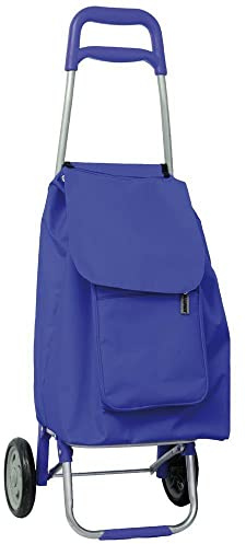 MAURER - Carrello per la Spesa, 45 l, Metallo, Blu, 92 x 7 x 35 cm