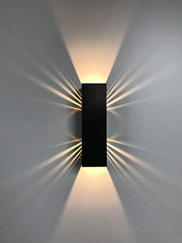 SpiceLED Wandleuchte | ShineLED-6 Black Edition | Schalter | 2x3W warmweiß | Schatteneffekt | High-Power LED Wandlampe