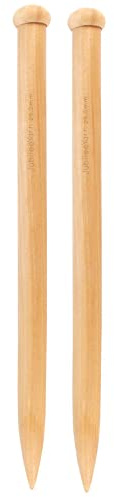JubileeYarn Jumbo Bamboo Knitting Needles - US 50 (25mm) - 16 Long - 1 Pair