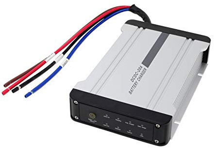 20A 12V DC to 12V DC automatic multi-stage battery to battery charger with solar input for motorhome, caravan, boat, yacht, RV, van, trailer