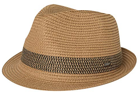 Comhats Herren Strohhut Trilby für Sommer, Sonnenschutz - Faltbarer Panama Hut S-3XL, Fedora für Strand, Festival - Rollbar & Stilvoll 54-66CM
