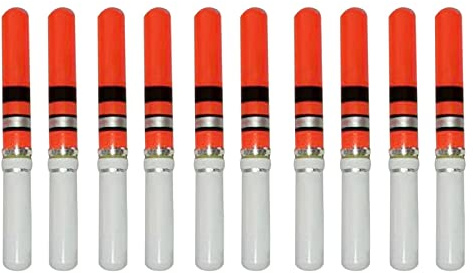 Lot de 10 bâtons lumineux pour feu arrière - Flotteur lumineux LED - Pour la pêche de nuit