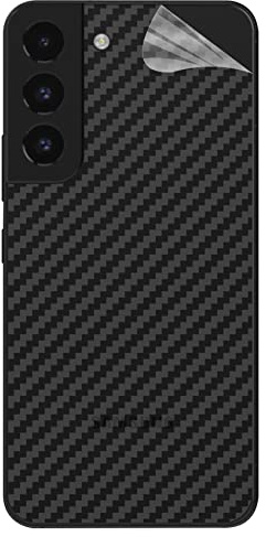 GIOPUEY Rückseite Folie Kompatibel mit Samsung Galaxy S22, [4 Stück] 0.1mm Ultradünn Carbon Muster Rückseite Folie, Kratzfest Anti Fingerabdruck rutschfest