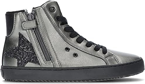 Geox J Kalispera Girl A, Zapatillas Bajas, Gris (Dk Grey), 29 EU