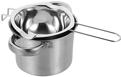 UPKOCH Stainless Steel Chocolate Melting Pot for Baking Double Boiler Pot for Melting Butter and Cheese Kitchen Essentials for Chocolate Fondue