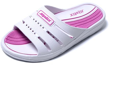 JOMIX Ciabatte Donna Estive Comode Ciabatte Mare Donna Pantofole Gomma Morbida Casa Piscina Spiaggia Bagno SD8060 (Bianco, 39)