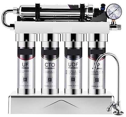 Filtre à eau sous l'évier, Ultrafiltration de cuisine domestique sous évier, purificateur d'eau à grand débit avec boisson directe en acier inoxydable utilisé dans votre cuisine, salle de bain