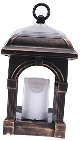 OSALADI Solar Swing Candle Wind Light Gartenkerzenlicht Solar-hängelampe Bronze Solarleuchte Für Außen Und Innen Energiesparend Automatische Ein- Ausschaltung Für Garten Terrasse Und