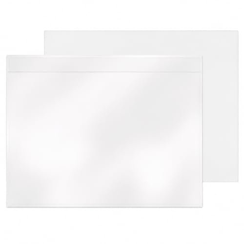 RFE 1000 x A5 Plain Document Enclosed Wallets Plain Peel & Seal Clear Plastic Envelopes/Sleeves/Pockets/Wallets | Attach Invoices, Packing Lists & Delivery Notes to Parcels