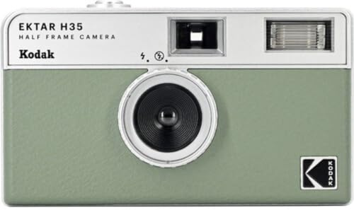 KODAK EKTAR H35 Half Frame Film Camera, 35mm, Reusable, Focus-Free, Lightweight, Easy-to-Use (Sage) (Film & AAA Battery are not Included)