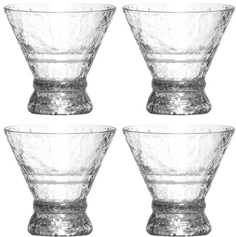 Juego de copas de vino pequeñas | Copas de vino transparentes para uso doméstico | Copas de cóctel | Juego de copas de cóctel transparentes de 200 ml | Copas de vino con base gruesa | Juego de vasos