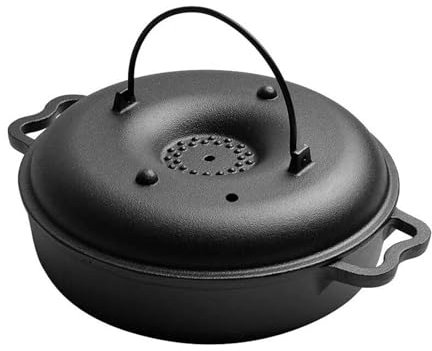 NMLLTB Olla de camote asado, Olla Sukiyaki de Hierro Fundido, Plato for Asar, Barbacoa en el Patio Trasero, Barbacoa al Aire Libre, sartén for Asar Pavo