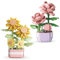 GWAWG 2 Set di fiori in mattoni da costruzione giocattolo botanico rosa girasole set di costruzione fai da te bouquet di fiori regalo decorazione casa per donne ragazze compleanno San Valentino Natale