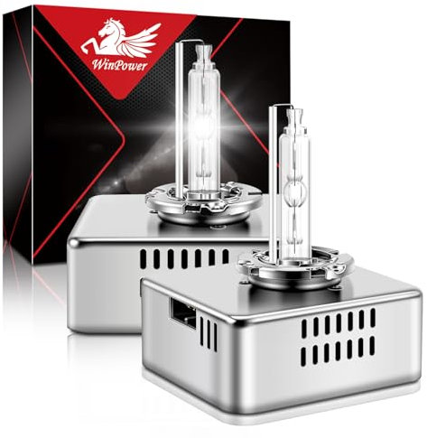 WinPower D5S Xenón Bombilla 35W 6000K HID Auto Lámpara Faro Delantero Blanco Base Metálica X-treme Vision 12 V Kit de Conversión HID, 2 Piezas