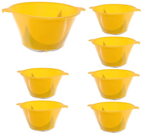 Tofficu 10pcs Small Plastic Paint Strainers Mesh Reusable Oil Paint Filter Funnel Net for Filtering and Food Residue Removal