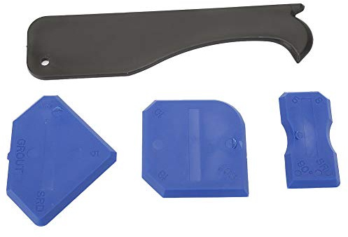 Outils de calfeutrage professionnels kit en silicone scellant dissolver pelle de ciment de ciment de ciment ensemble pour amélioration de la maison projets de bricolage 4pcs jaune (Bleu)