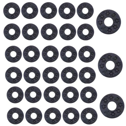 Esforzarse 30 Stück Schwarz Gitarrengurtschlösser, 25 x 10mm Schwarz Gitarrengurt-Sicherungen, Gitarren Gurt Schlösser Silikon Gurtschlösser Gummi Gitarren Gurt Blöcke Gitarren Schutz -Schwarz