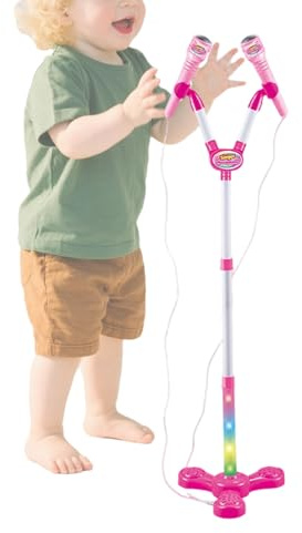 Microfono Bambini con Supporto Macchina Per Cantare Con Colorate