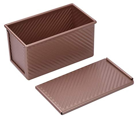 ZHANGXIAO Loaf Tin, With Cover Bread Toast Box Nonstick Bread Bake Mould Oven Use 450g