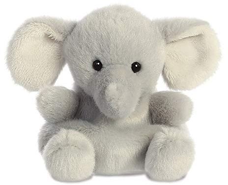 Aurora, 33476, Palm Pals Stomps Elephant, 5In, Soft Toy, Grey
