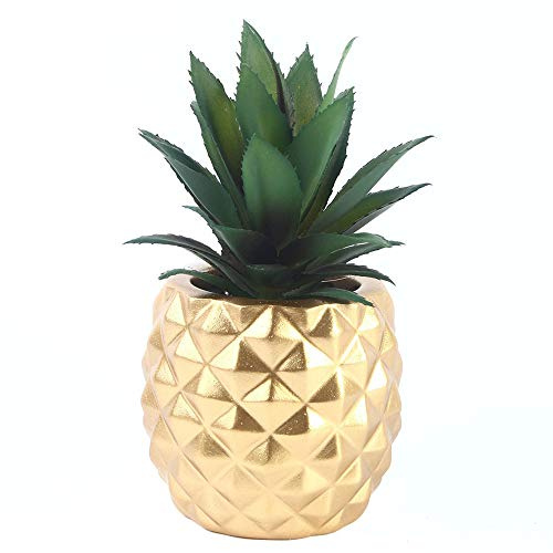 VOANZO - Plantes succulentes artificielles en pot, imitation ananas pour salon, restaurant, bureau, table, armoire à vin, salle de bain, décoration de la maison