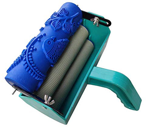 Patterned Paint Roller Decorative, 7 Inch Texture Rubber Roller with Painting Machine, Used for Home Wall Decoration