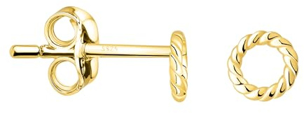 SOFIA MILANI - Damen Ohrringe 925 Silber - Gedrehter Kreis Ohrstecker