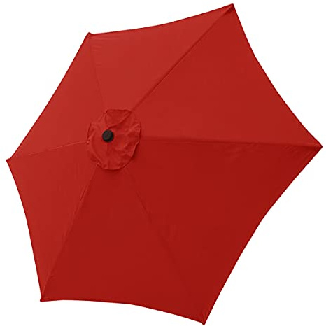 Ferocity, Ersatz-Sonnenschirmbezug, 8 Rippen, für den Außenbereich, wasserdicht, UV-Schutz, strapazierfähiges Polyester, rot, 300cm [136]
