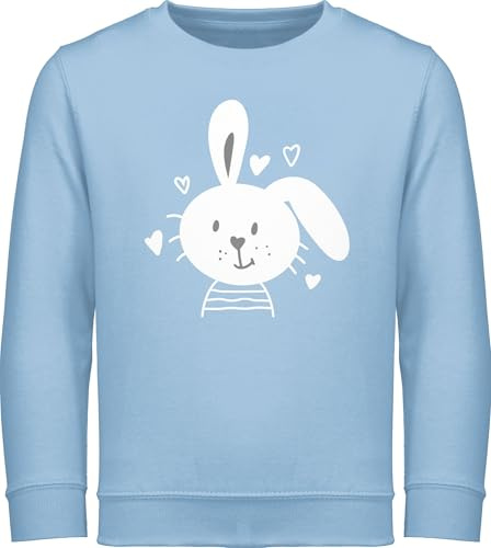 Shirtracer - Sweatshirt Kinder Pullover für Jungen Mädchen - Hase - Hasen I Schlappohr I Osterhase