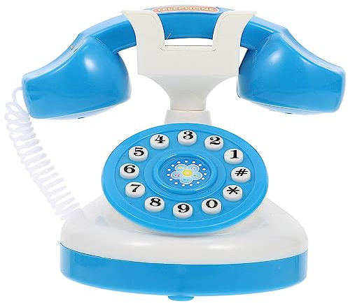 Retro Corded Landline Phone Toy, Classic Vintage Old Fashion Telephone Simulation Novelty Hotel Telephone Early Educational Toys For Kids Pretend Role Play Interactive Random Color