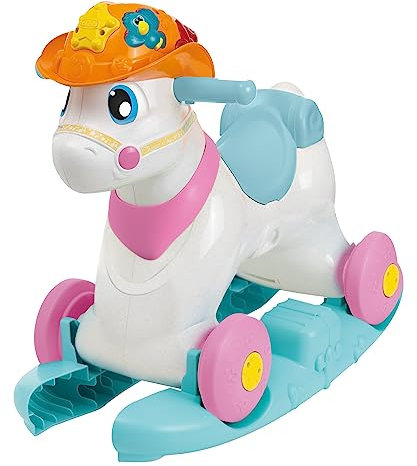 Chicco Schaukelpferd für Kinder, Miss Baby Rodeo, Lernspiel und Interaktiv, Pferdepferd für Mädchen mit Soundeffekten, max. 25 kg, Spiele für Kinder 1-3 Jahre