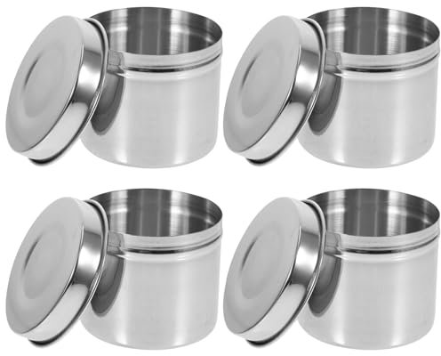 HEMOTON 4 Pezzi - Alimentare Contenitori In Acciaio Inox Scatola Di Bento Scatola Di Cibo In Acciaio Inox Cucina Essenziale Contenitori Alimentari