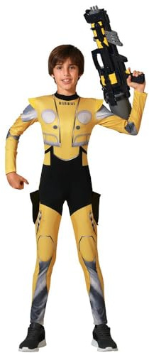 ATOSA | Disfraz Coche Robot Amarillo Infantil | Traje Divertido y Original para Niños | Ideal para Carnaval y Fiestas Temáticas | Diseño Auténtico con Detalles Únicos | Material Cómodo |Talla 7-9 Años